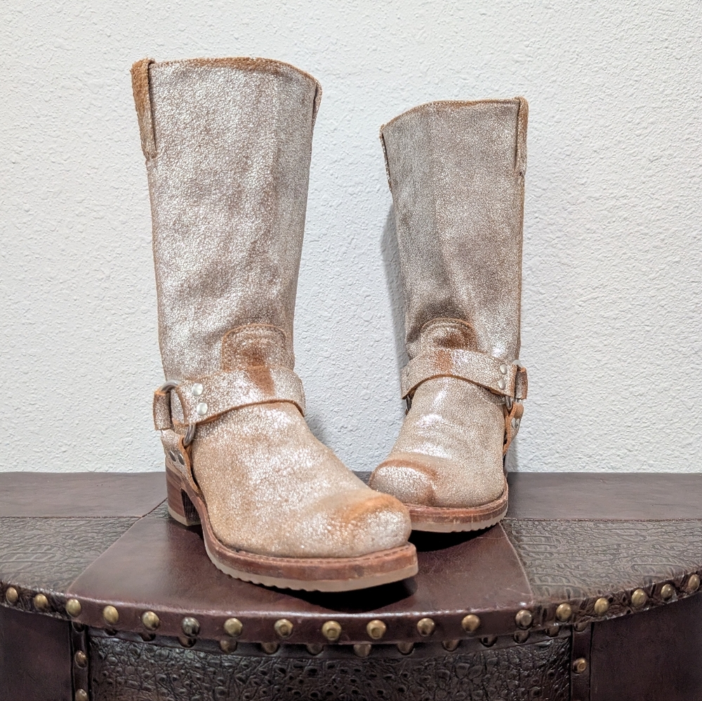 Frye Metallic Harness Boot 12R Size 8.5 - Picture 10 of 15